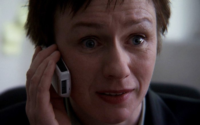Renate Ischler, played by Antje Schmiele, on the telephone