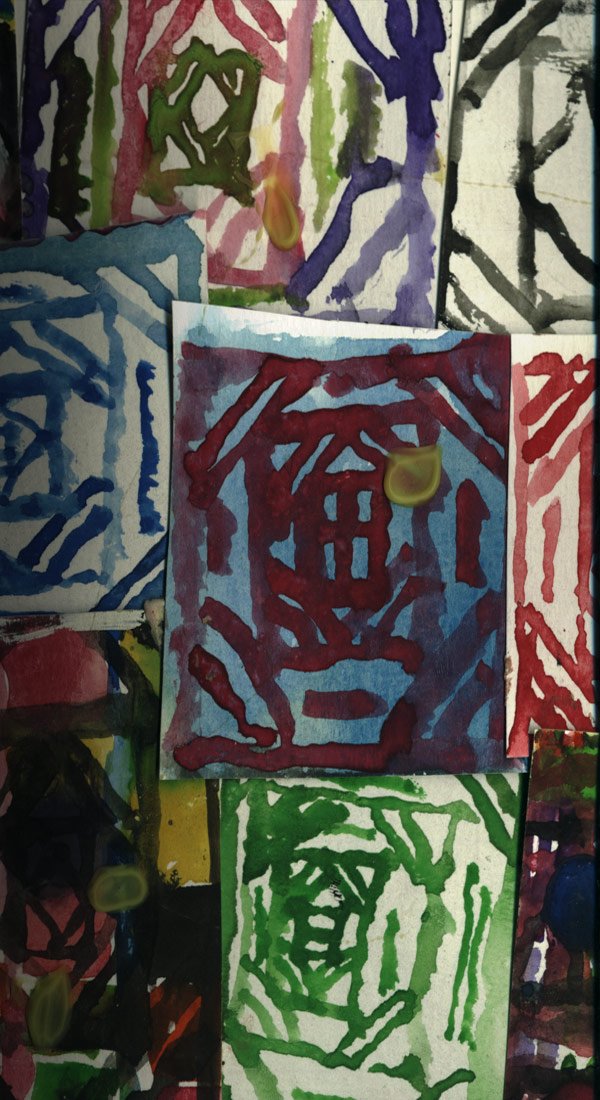 Colourful mixed-media drawing by Phillip Duncan